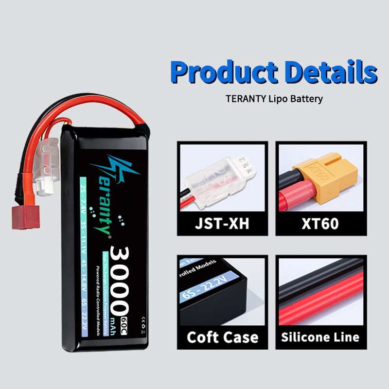 Pin Lipo TERANTY 2S 3000mAh 7. - đánh giá và giá Drone Battery 3S