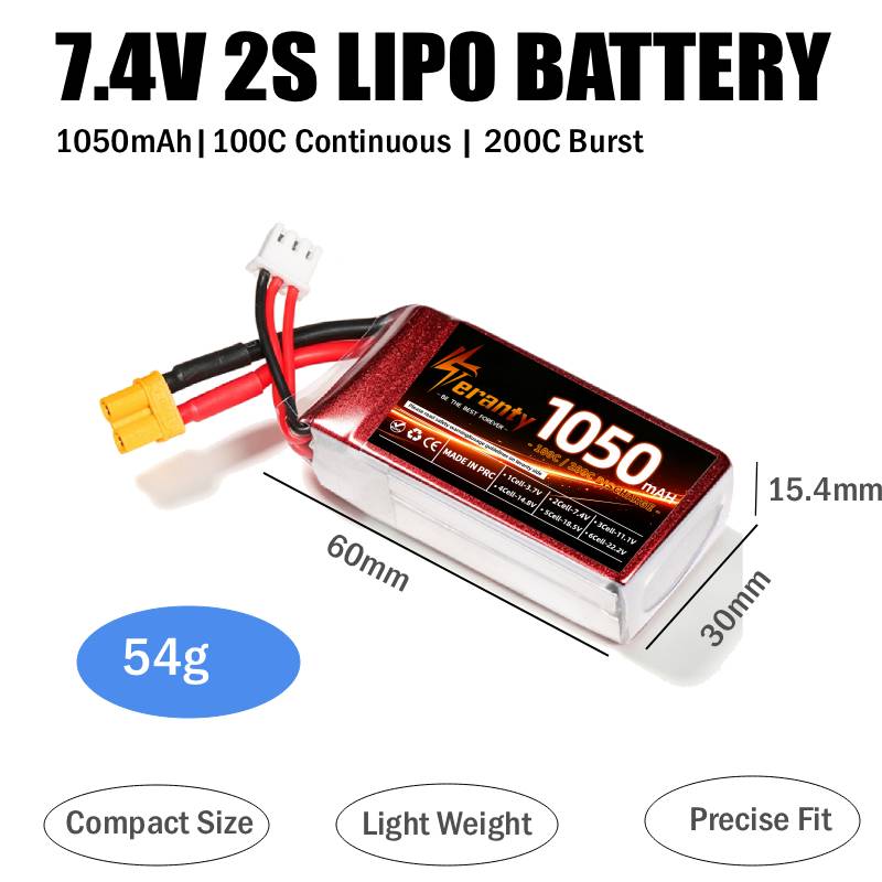 2 CÁI Pin Lipo RC 1050mAh 2S 3 - đánh giá và giá Drone Battery 3S