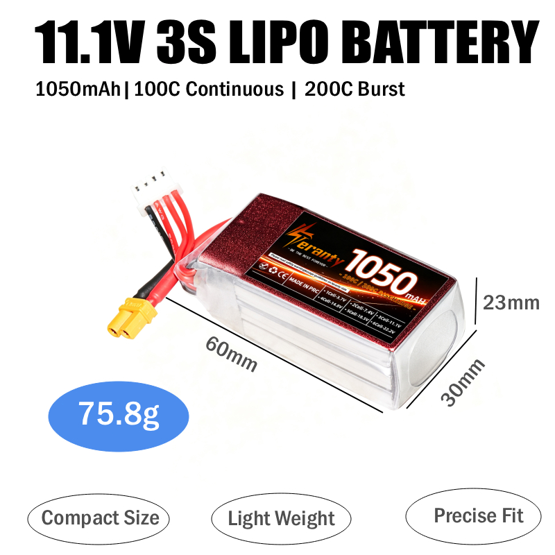 2 CÁI Pin Lipo RC 1050mAh 2S 3 - đánh giá và giá Drone Battery 3S
